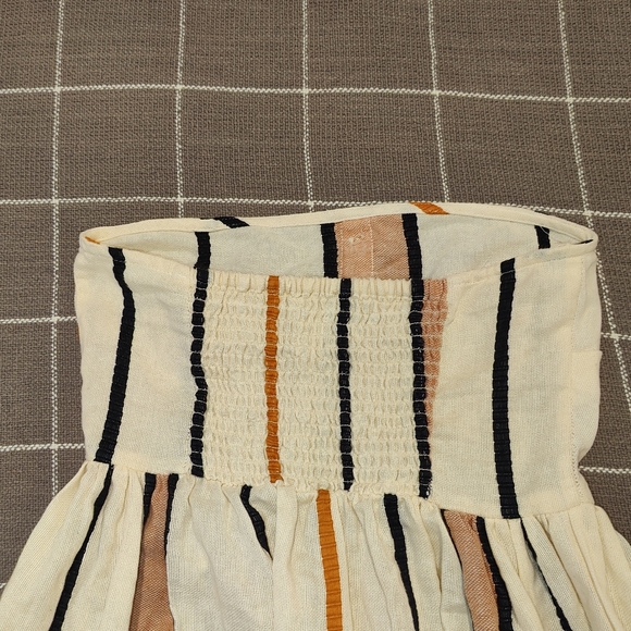 ASOS Bandeau Midi Sun Dress Coconut Buttons - Picture 11 of 11